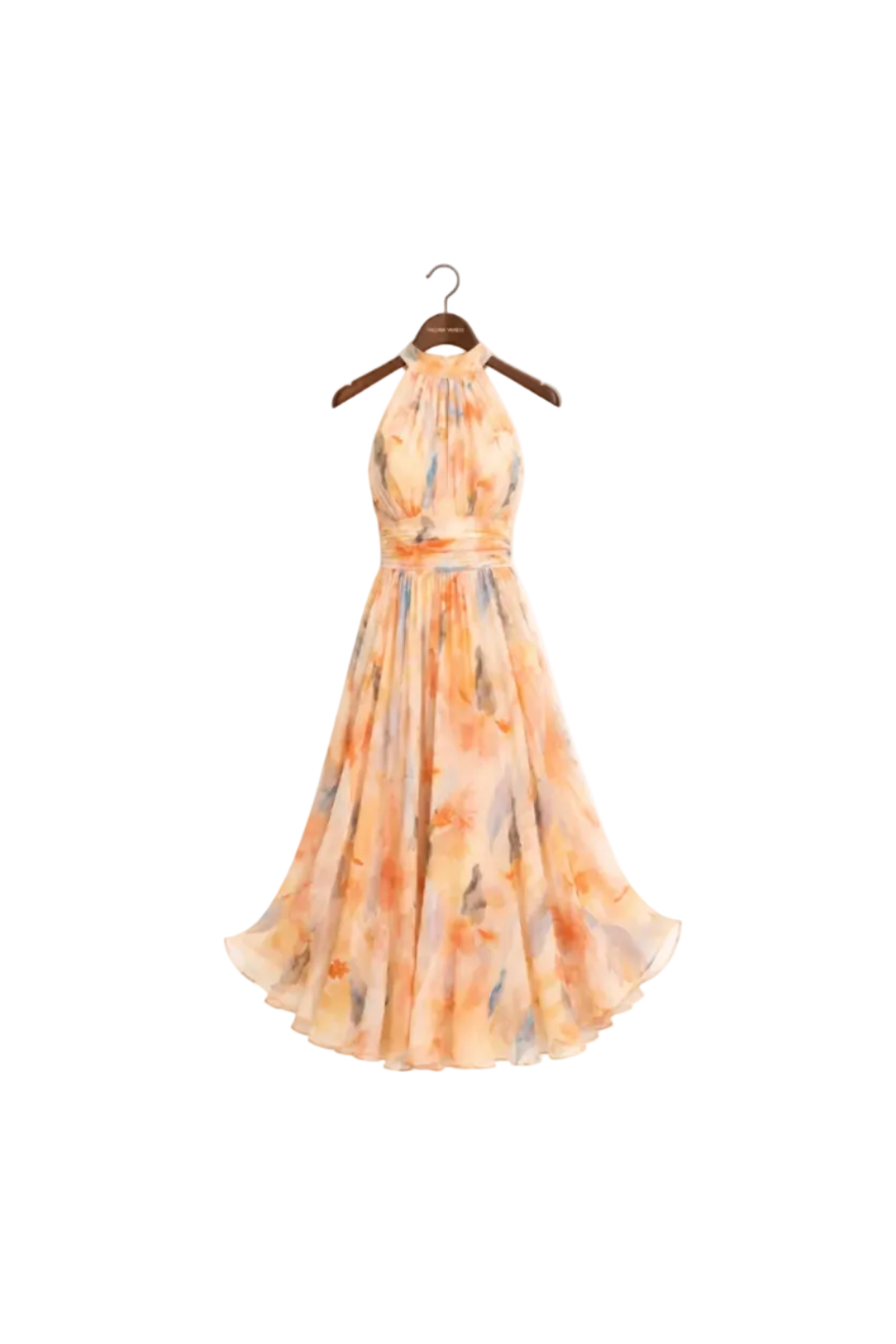 Alba Vestido con escote y estampado acuarela