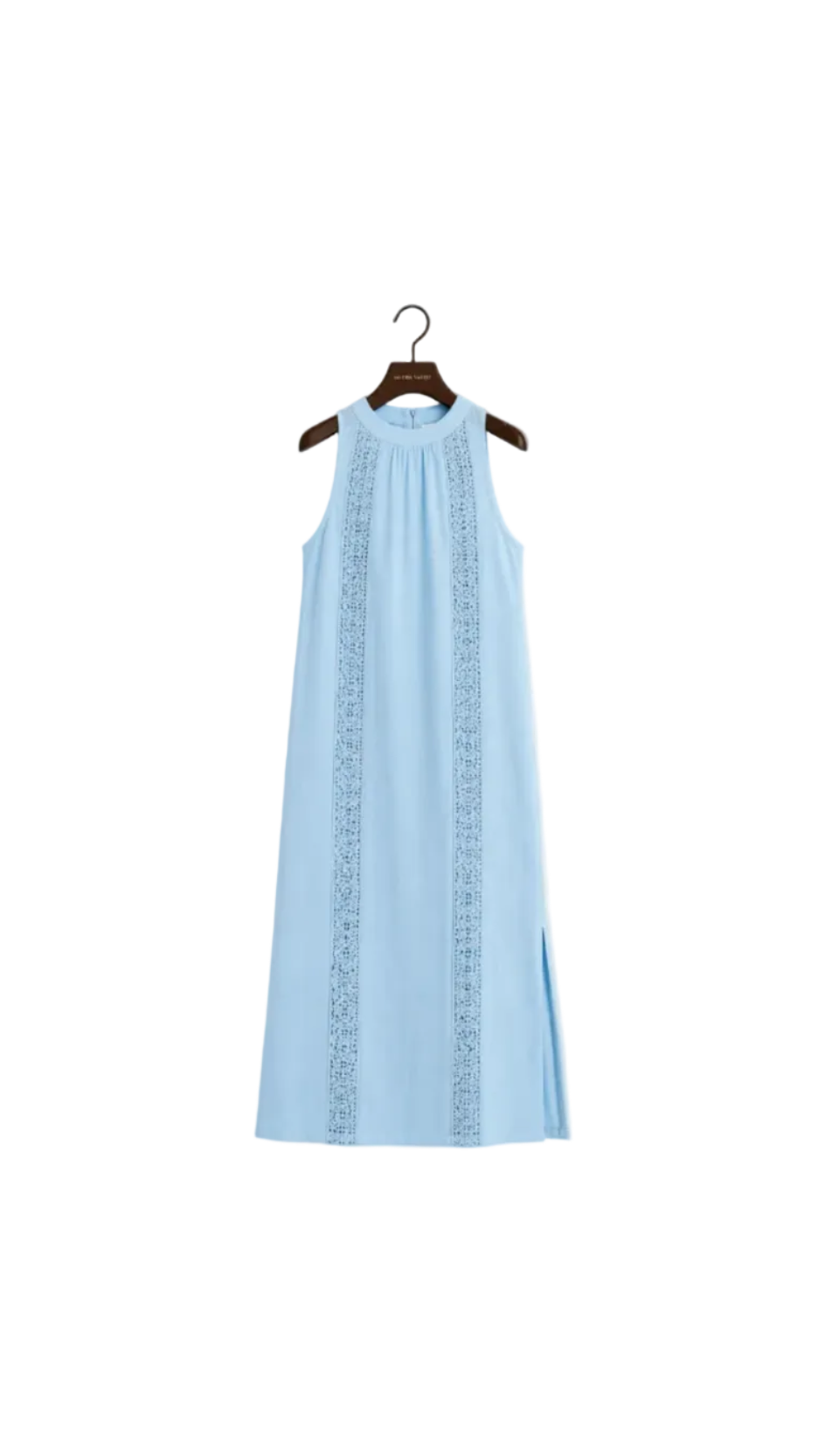 Jimena Vestido Midi de Lino con Cuello Coreano