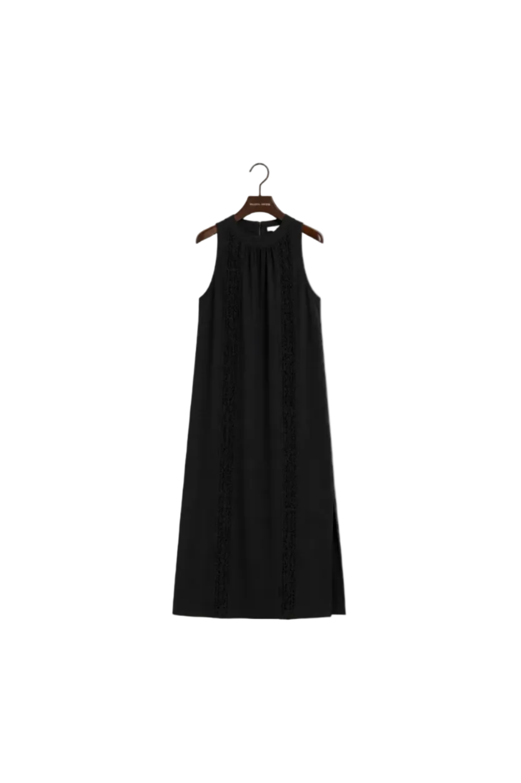 Jimena Vestido Midi de Lino con Cuello Coreano