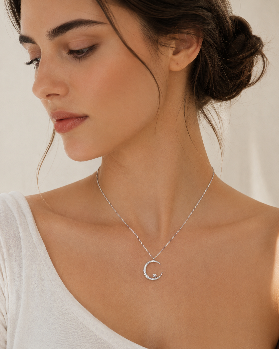 Collar Celestial Luna y Estrella