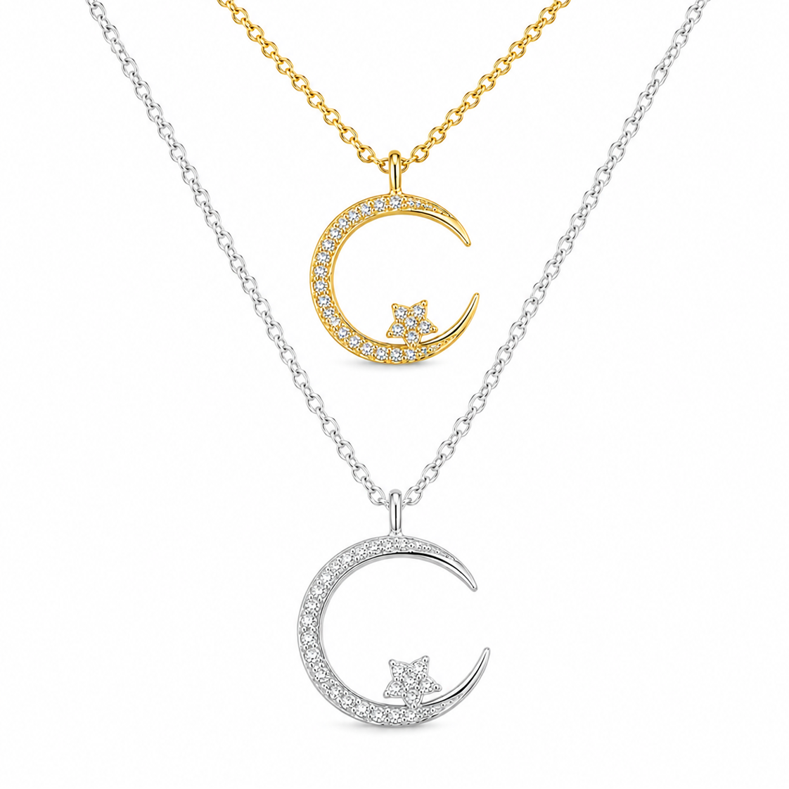 Collar Celestial Luna y Estrella