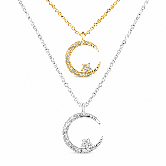Collar Celestial Luna y Estrella