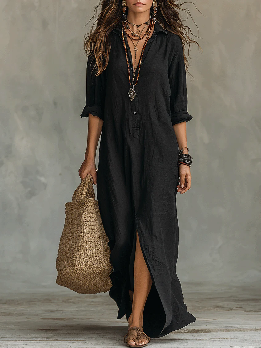 Soline Vestido Maxi Negro