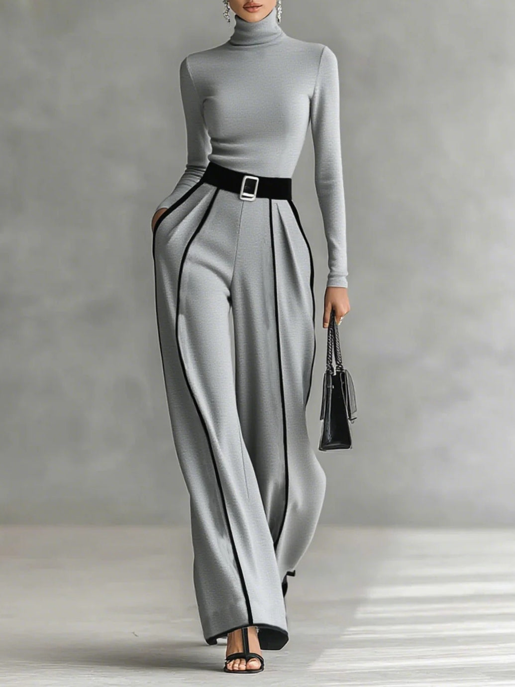 Vera Conjunto elegante con detalles en contraste
