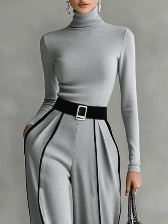 Vera Conjunto elegante con detalles en contraste