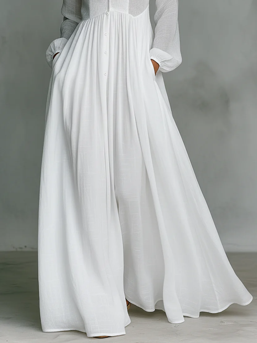 Elena Vestido largo minimalista de cuello alto