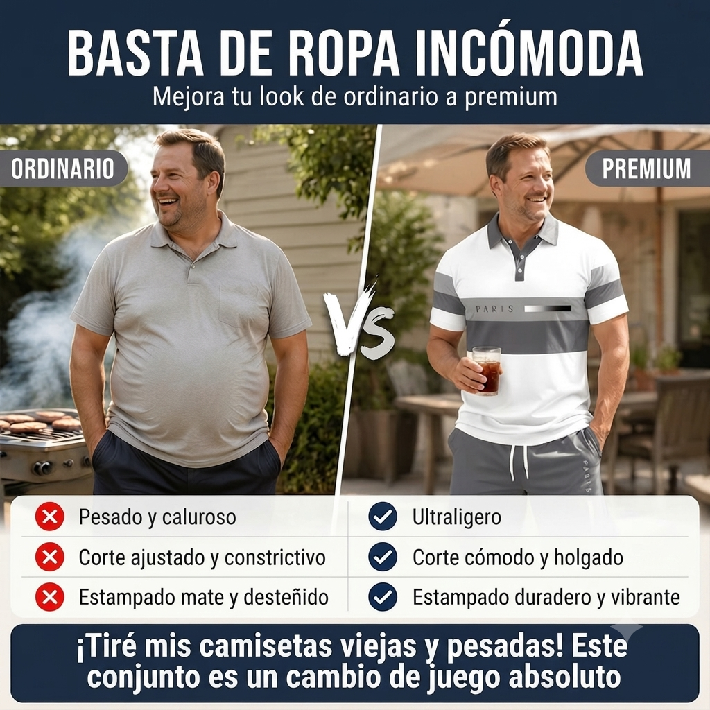 👕 Conjunto de dos piezas para hombre (camiseta y pantalones cortos): cómodo, transpirable y versátil para el verano, el tiempo libre y los viajes ☀️🩳
