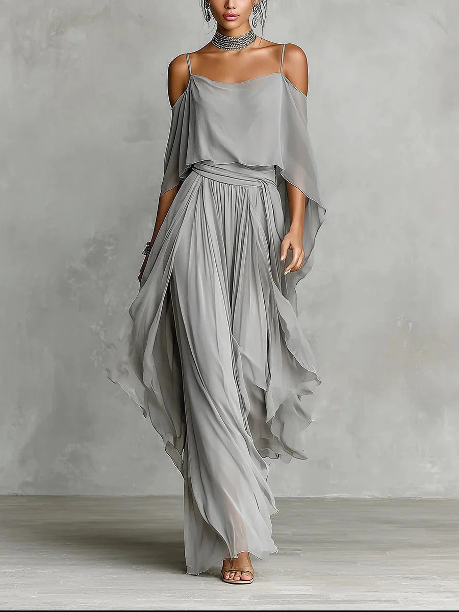 Isabela Conjunto fluido gris