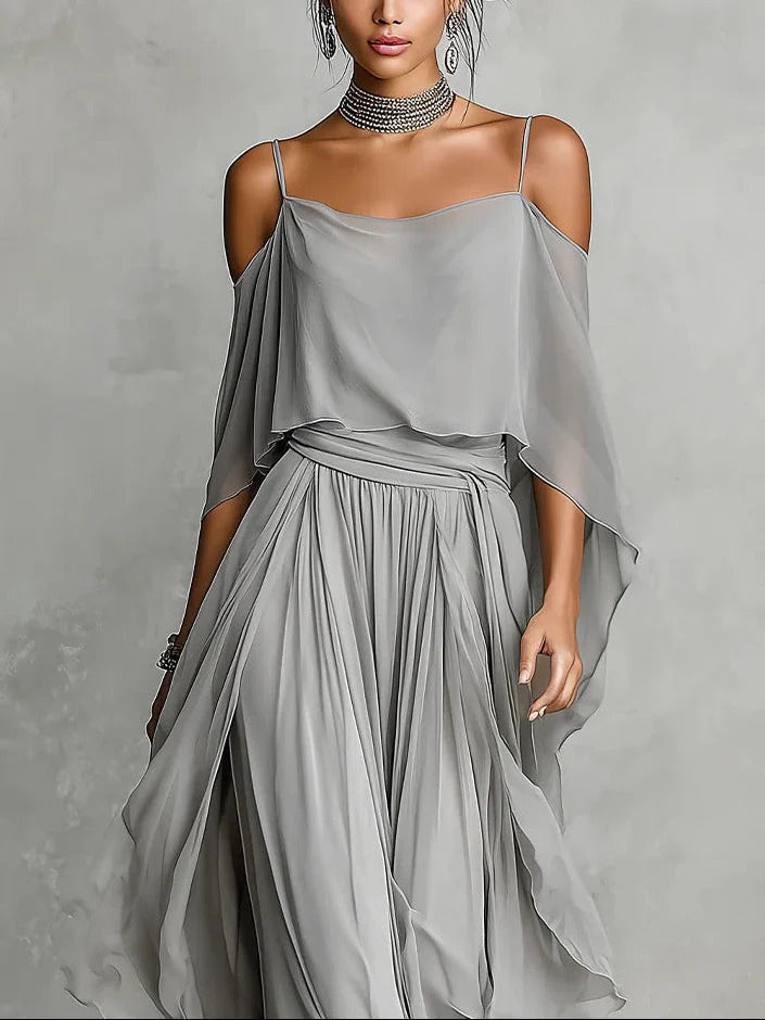 Isabela Conjunto fluido gris