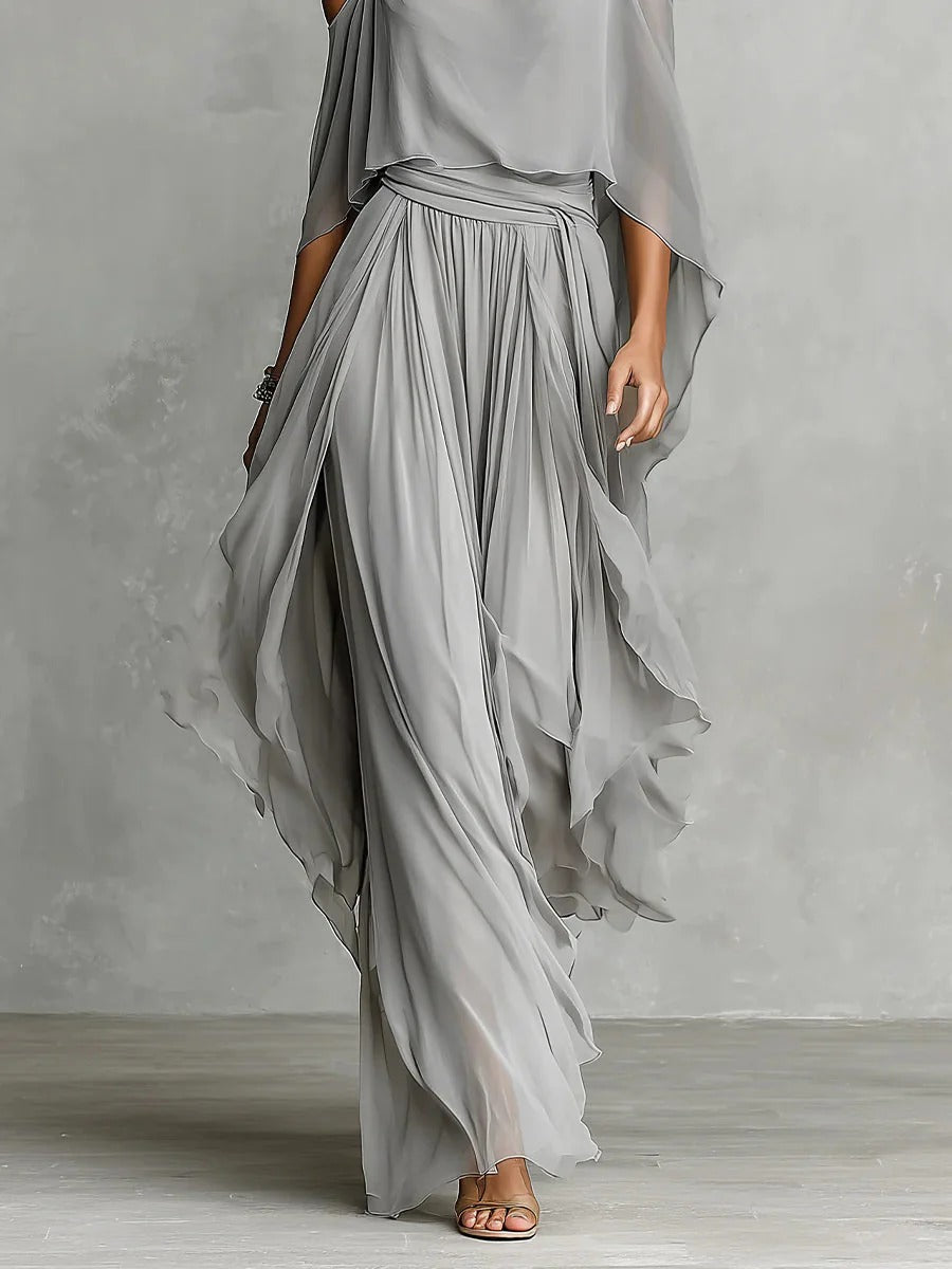 Isabela Conjunto fluido gris